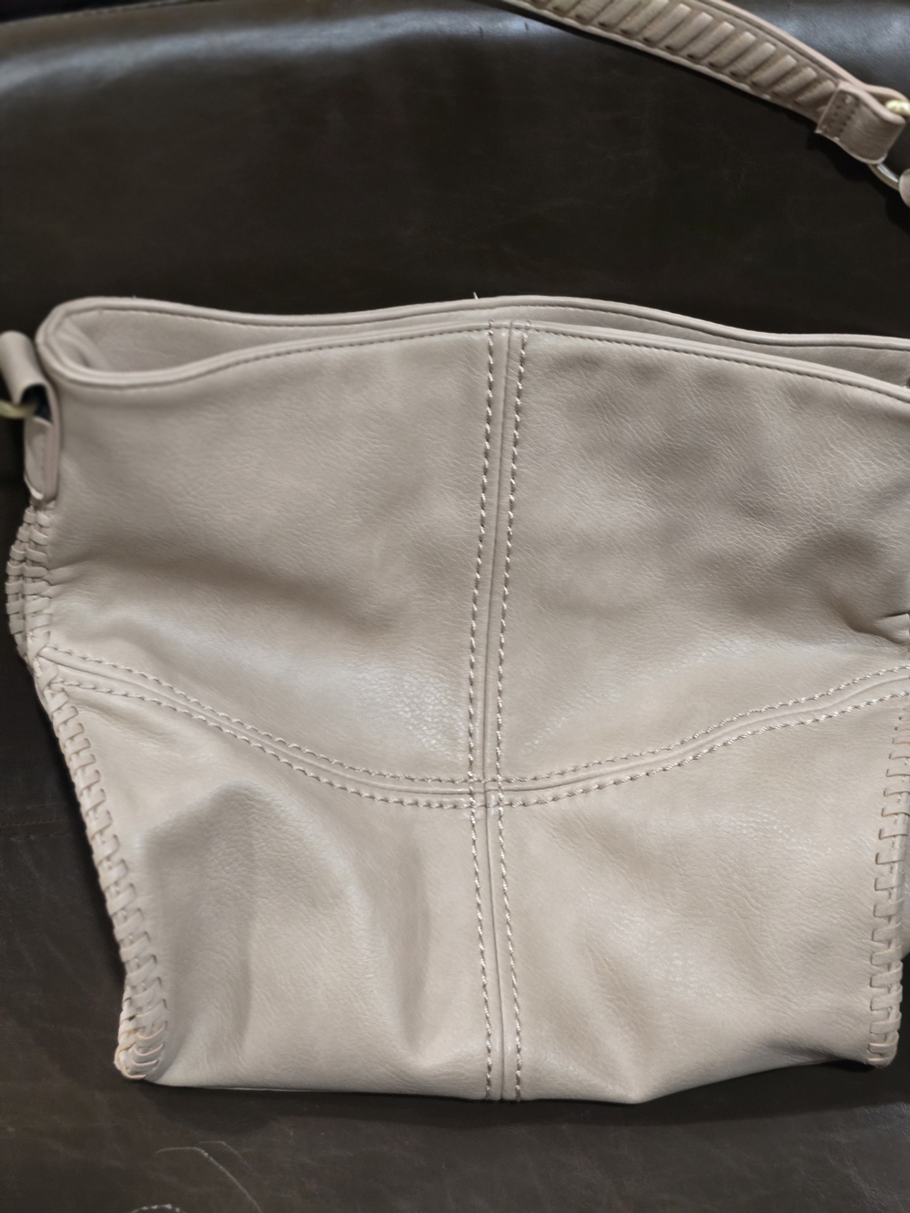 Antik Kraft Soft Shoulder Bag in Light Beige